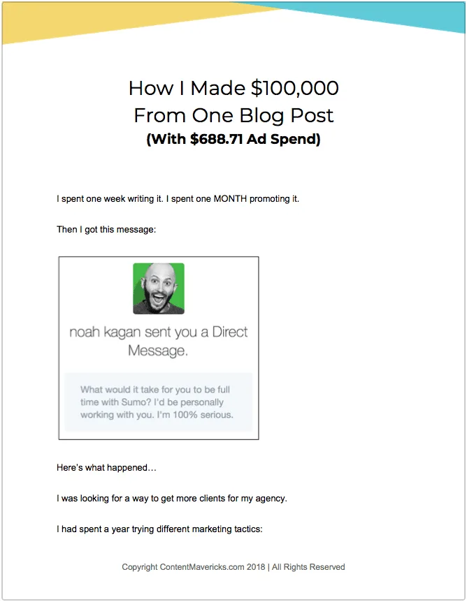 Content Mavericks Content Marketing Case Study
