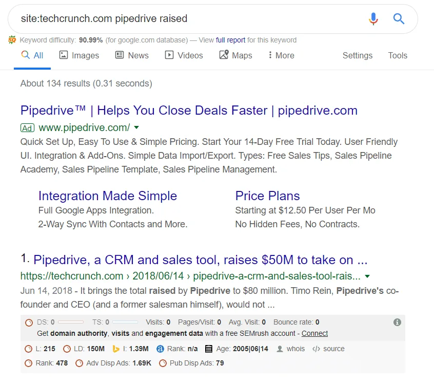 pipedrive news search
