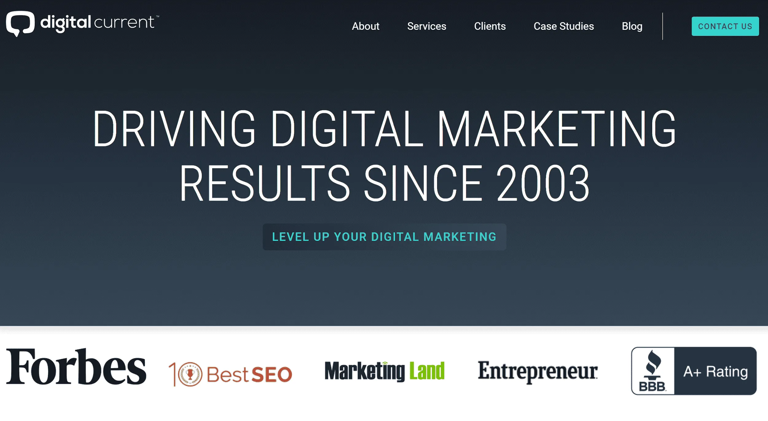 Digital Current website homepage