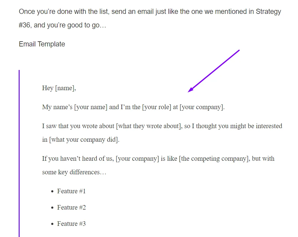 email template