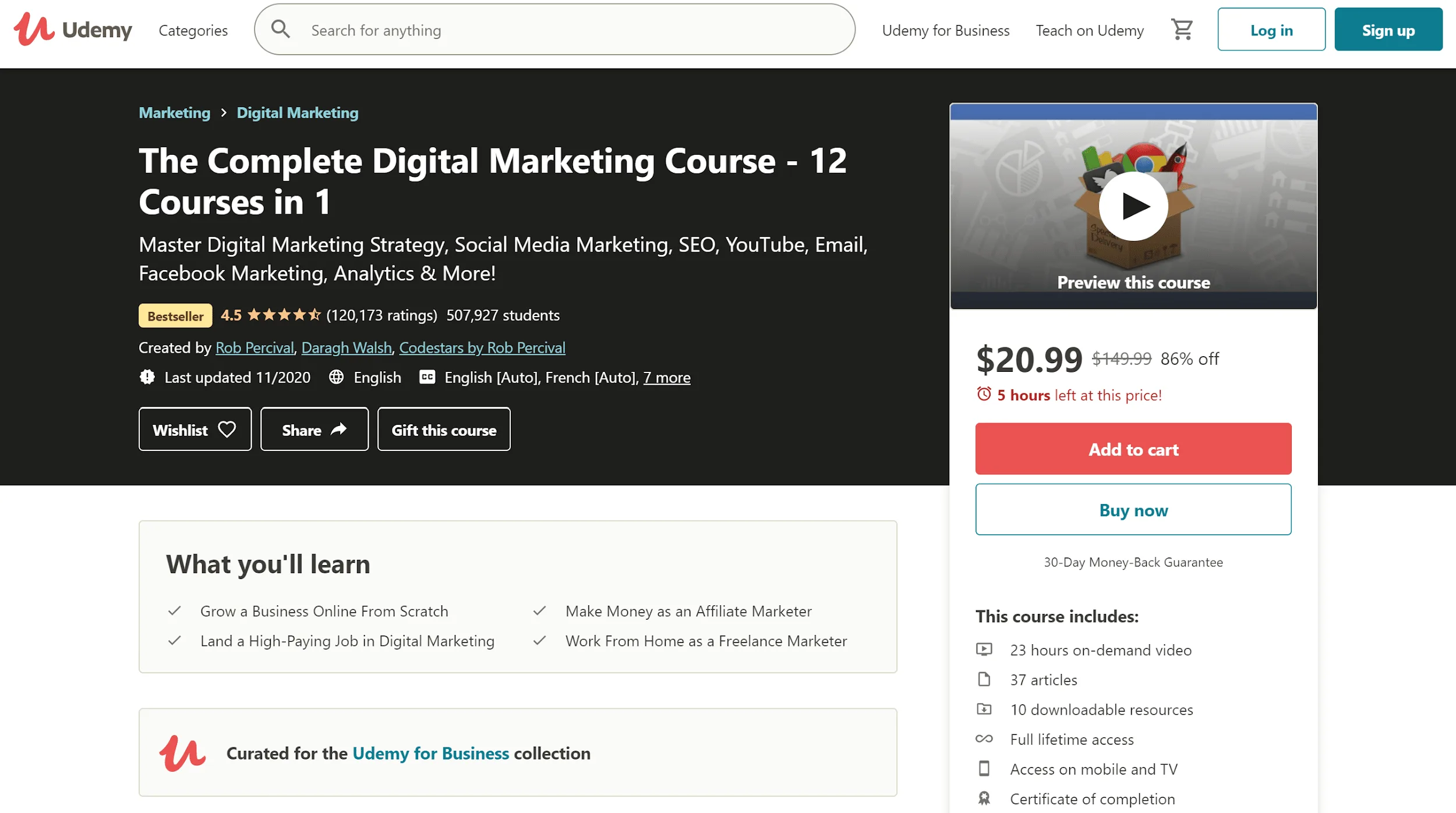 Udemy the Complete Digital Marketing Course