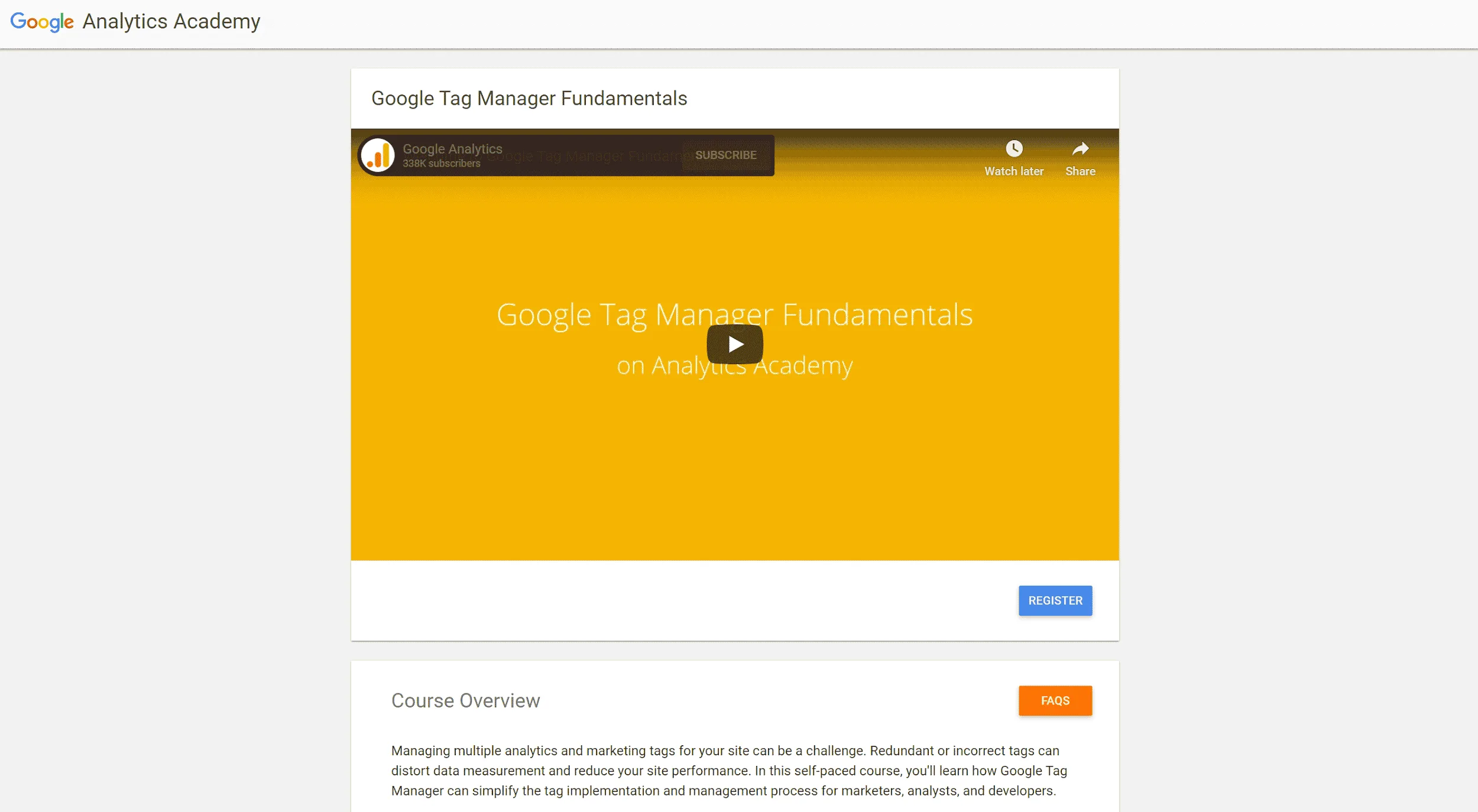 Google Tag Manager Fundamentals