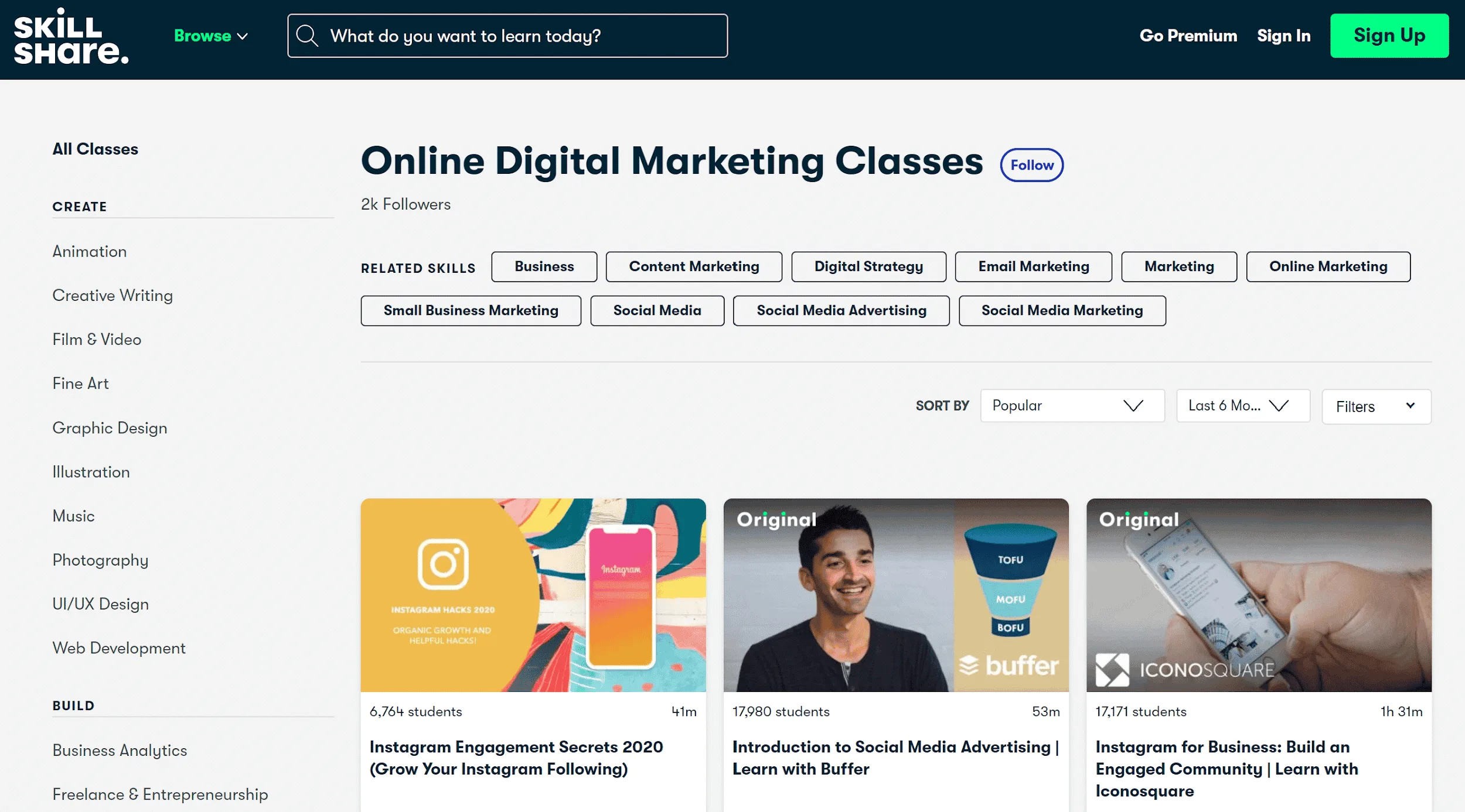 Skillshare Digital Marketing Classes