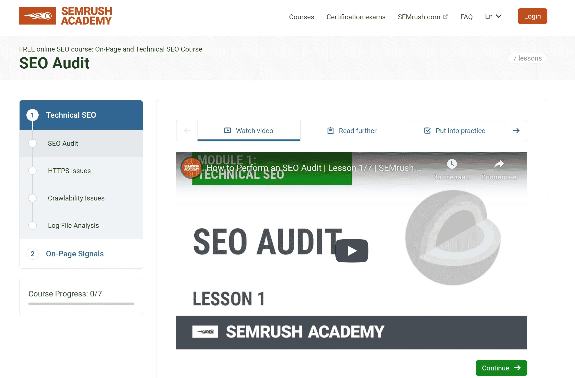SEMrush Academy