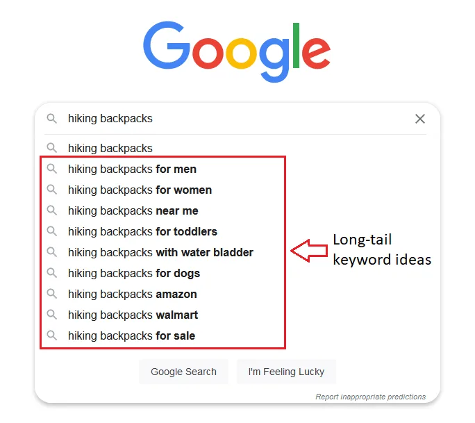 Long-tail keyword ideas