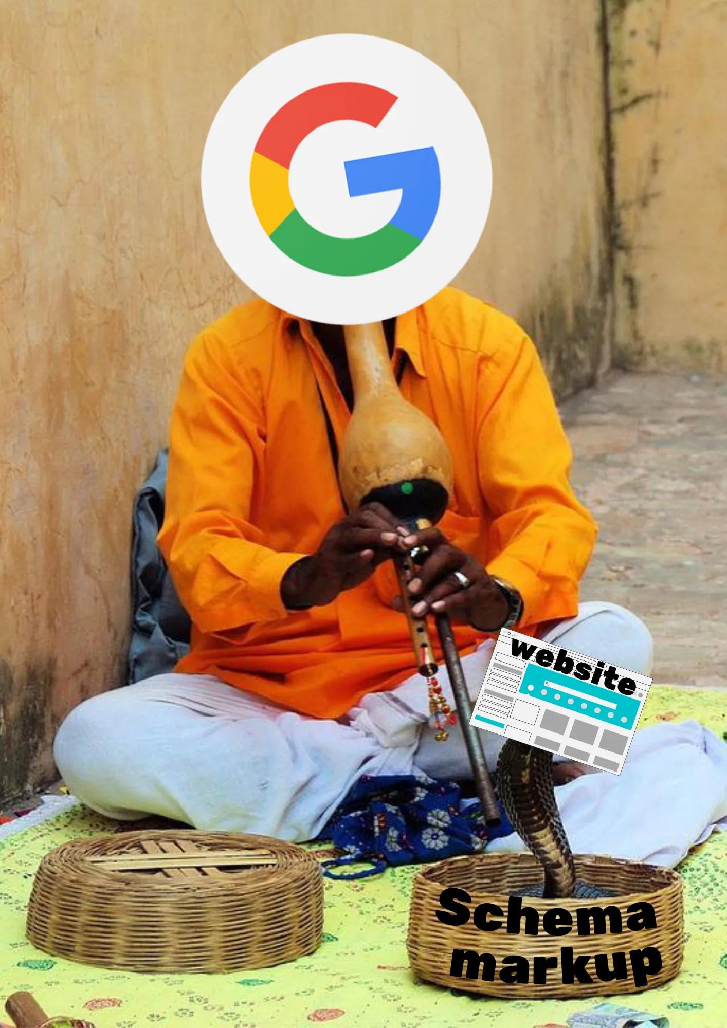 Google as a snake charmer