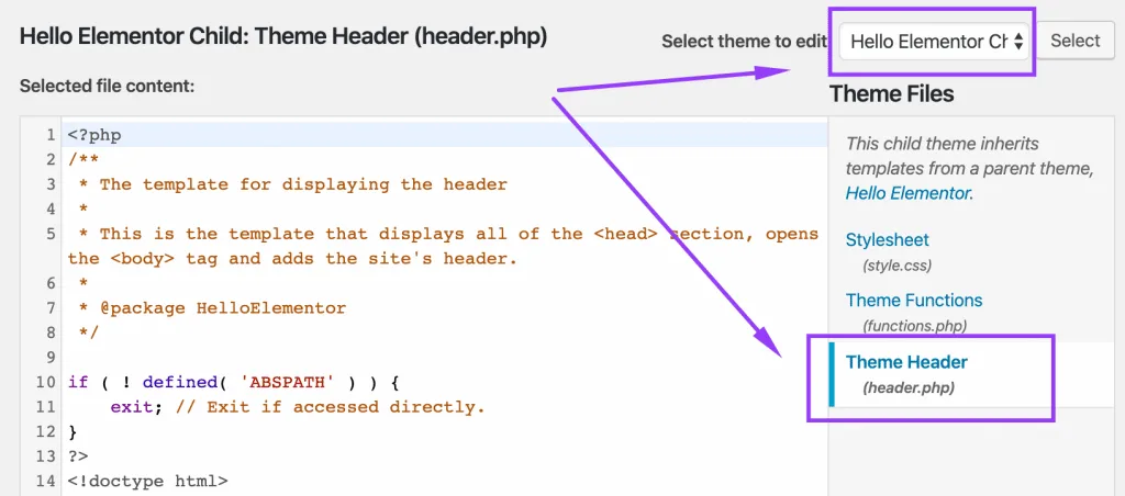 Install GTM code snippet in WordPress theme header file