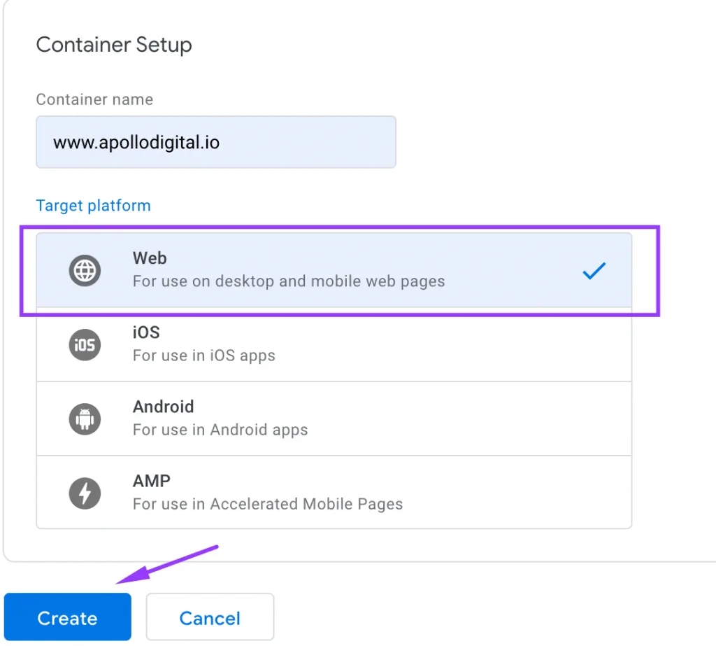 Installing Google Tag Manager - initial container setup