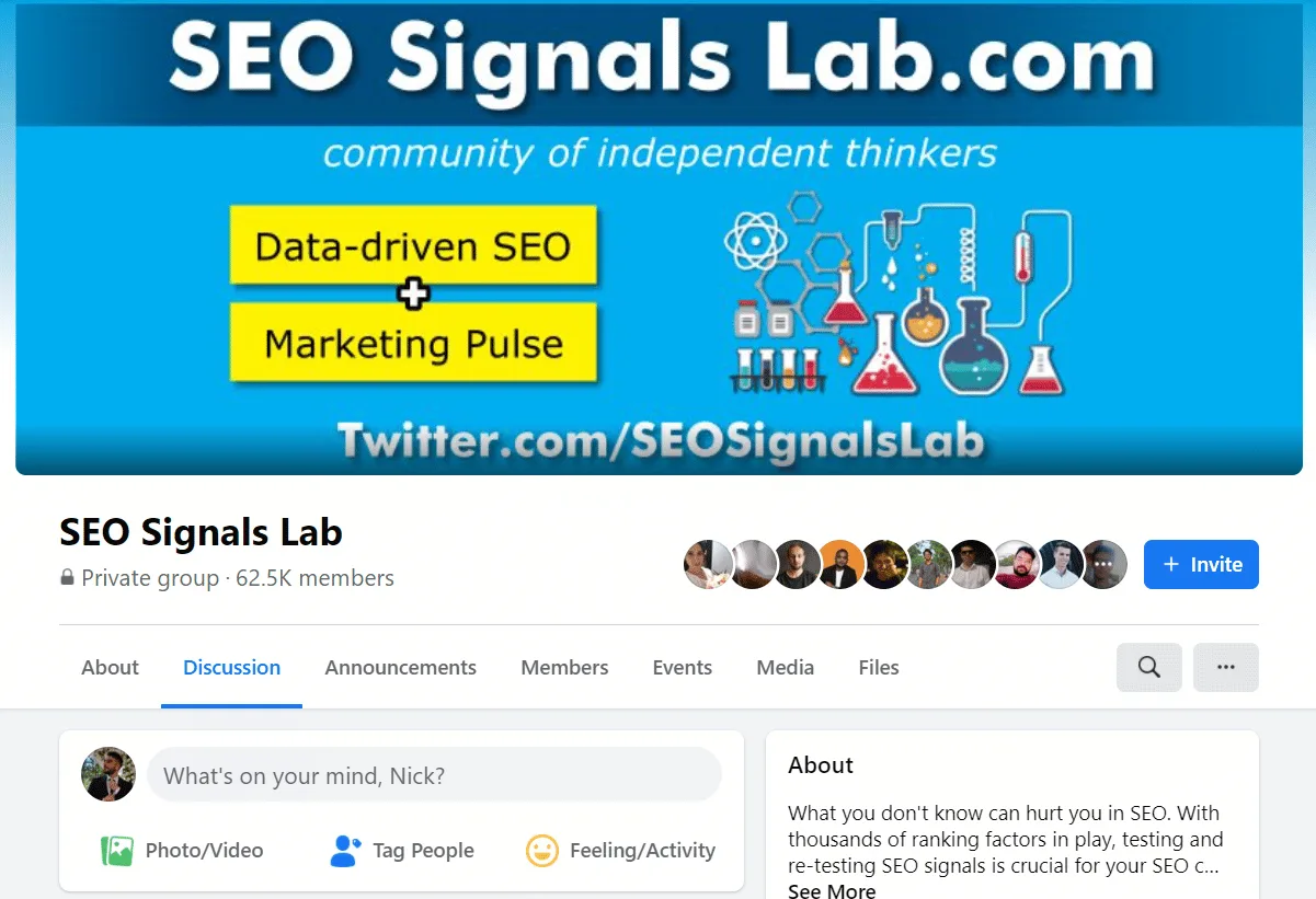 SEO Signals Lab Facebook Group