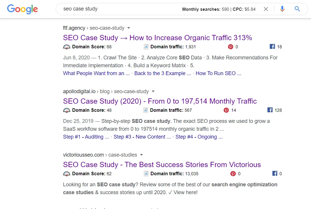 Finding a Freelance SEO specialist using Google Search