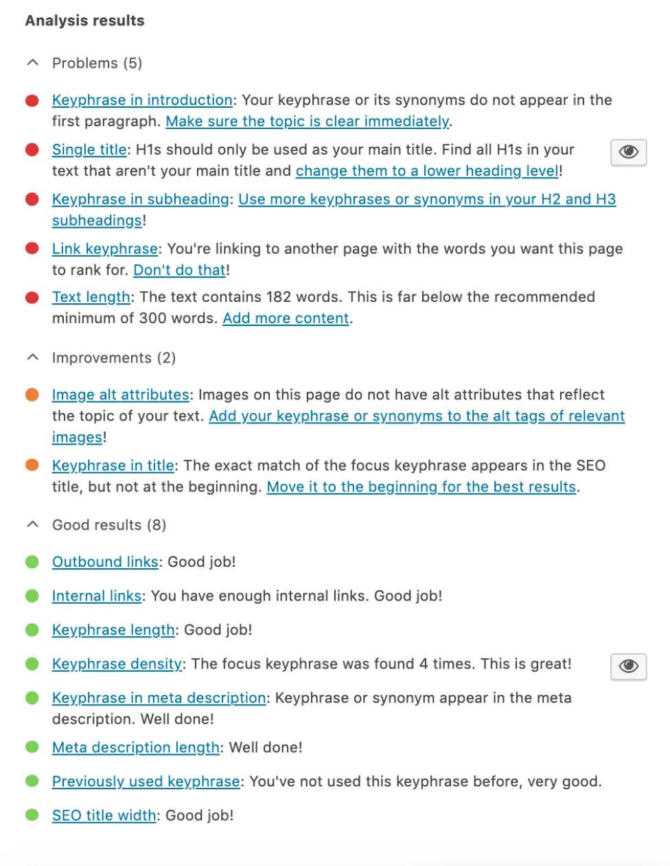 Organic SEO Analysis
