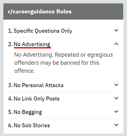 subreddit rules