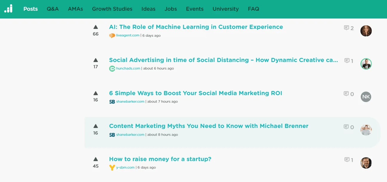 growth hackers screenshot