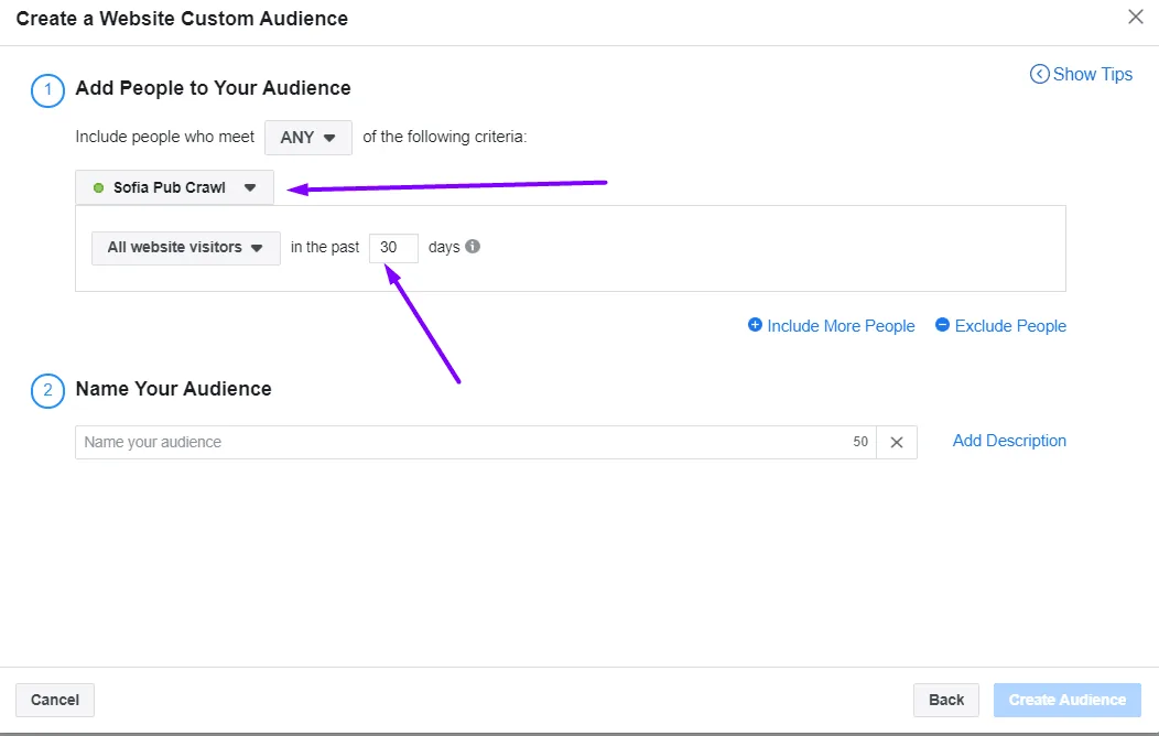 create website traffic audience