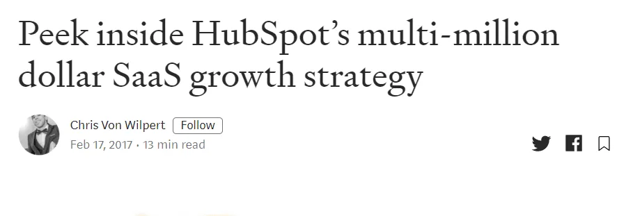 SaaS marketing Hubspot case study
