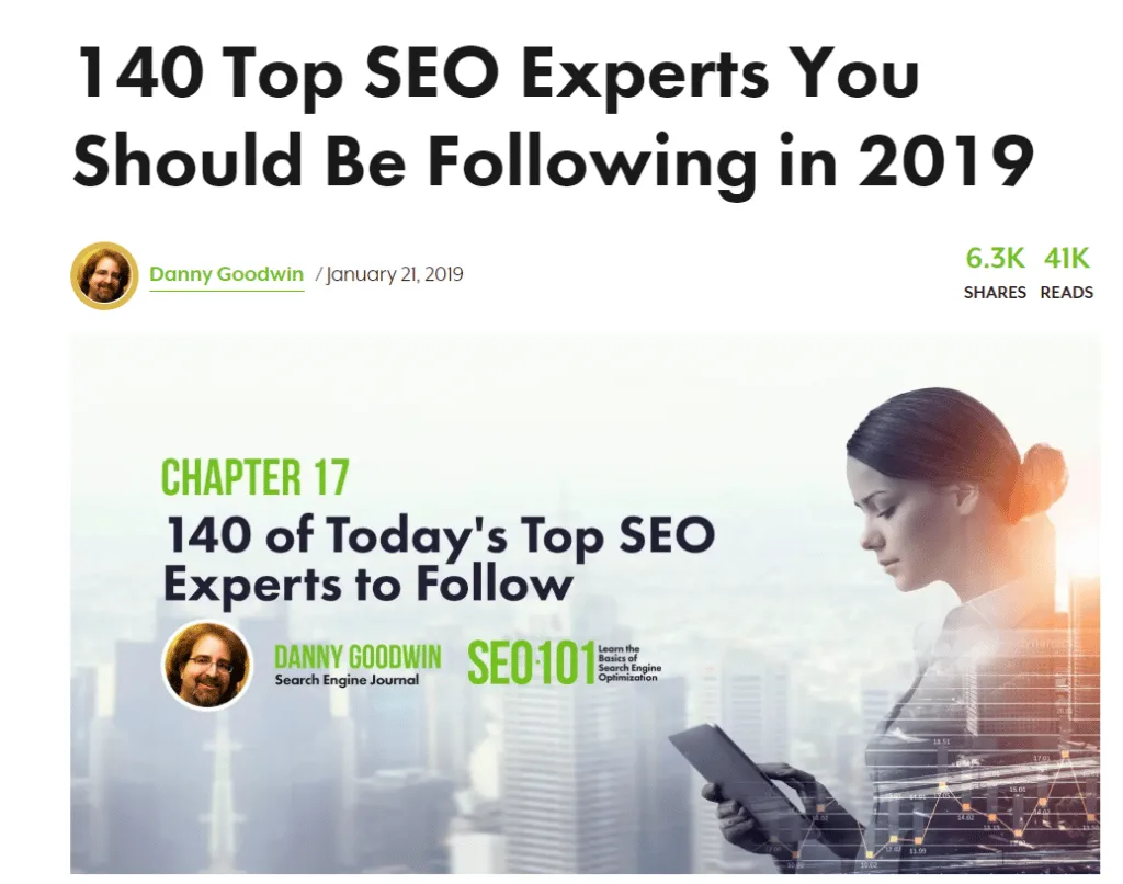 SEO experts article