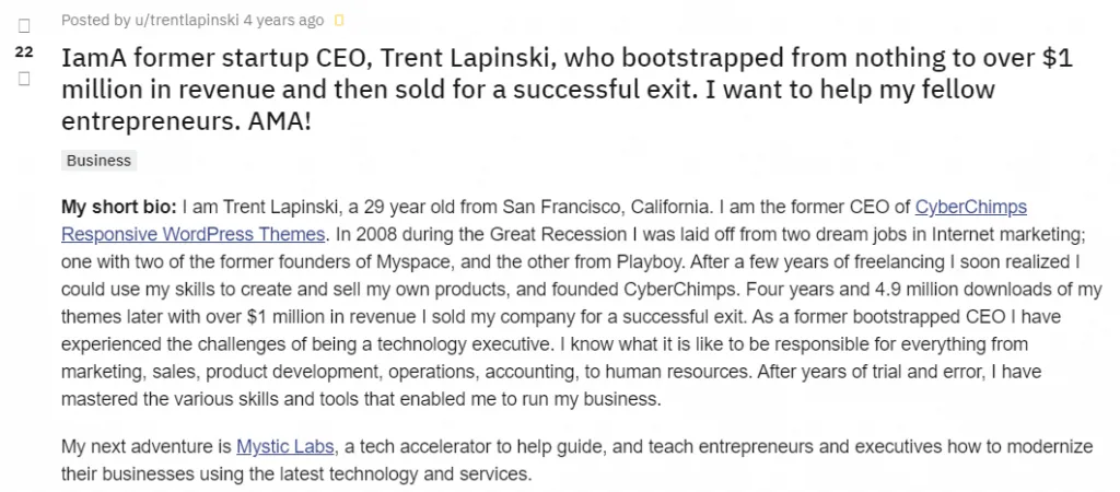 Trent Lapinski short bio