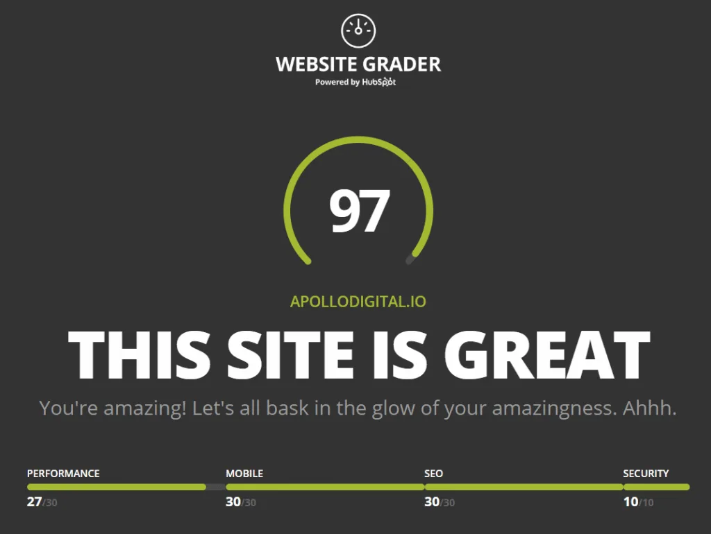 Website Grader powered by HubSpot