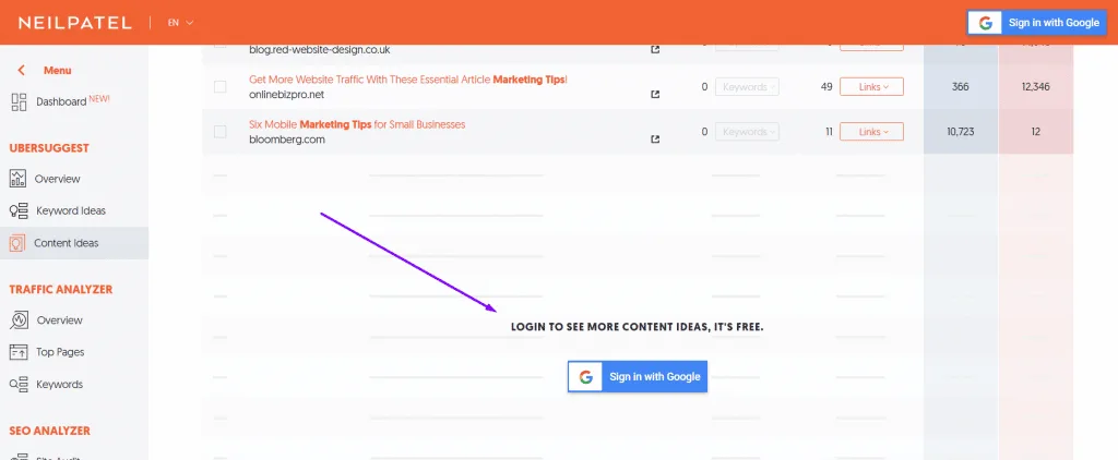 neilpatel content ideas