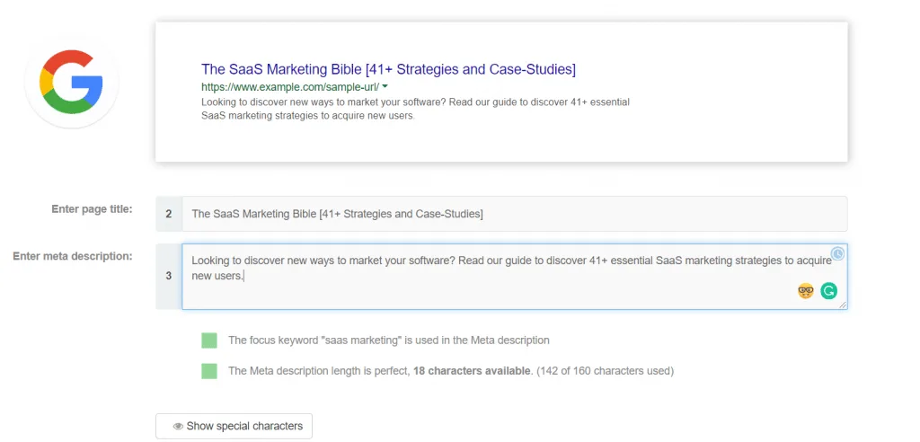 google search saas marketing bible