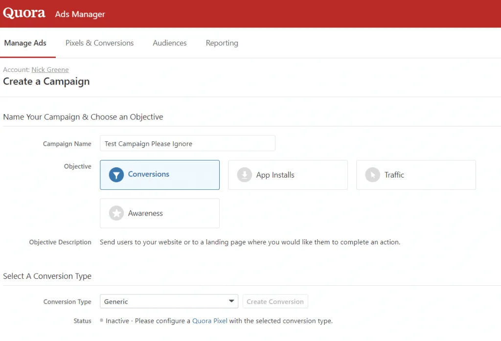 quora ads manager