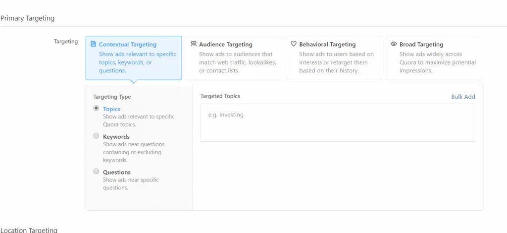 primary targeting