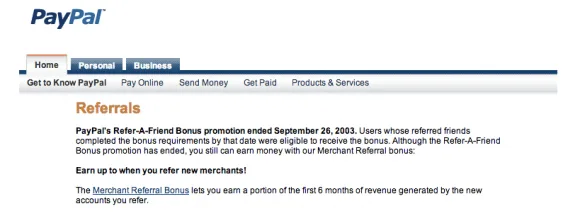 paypal referrals