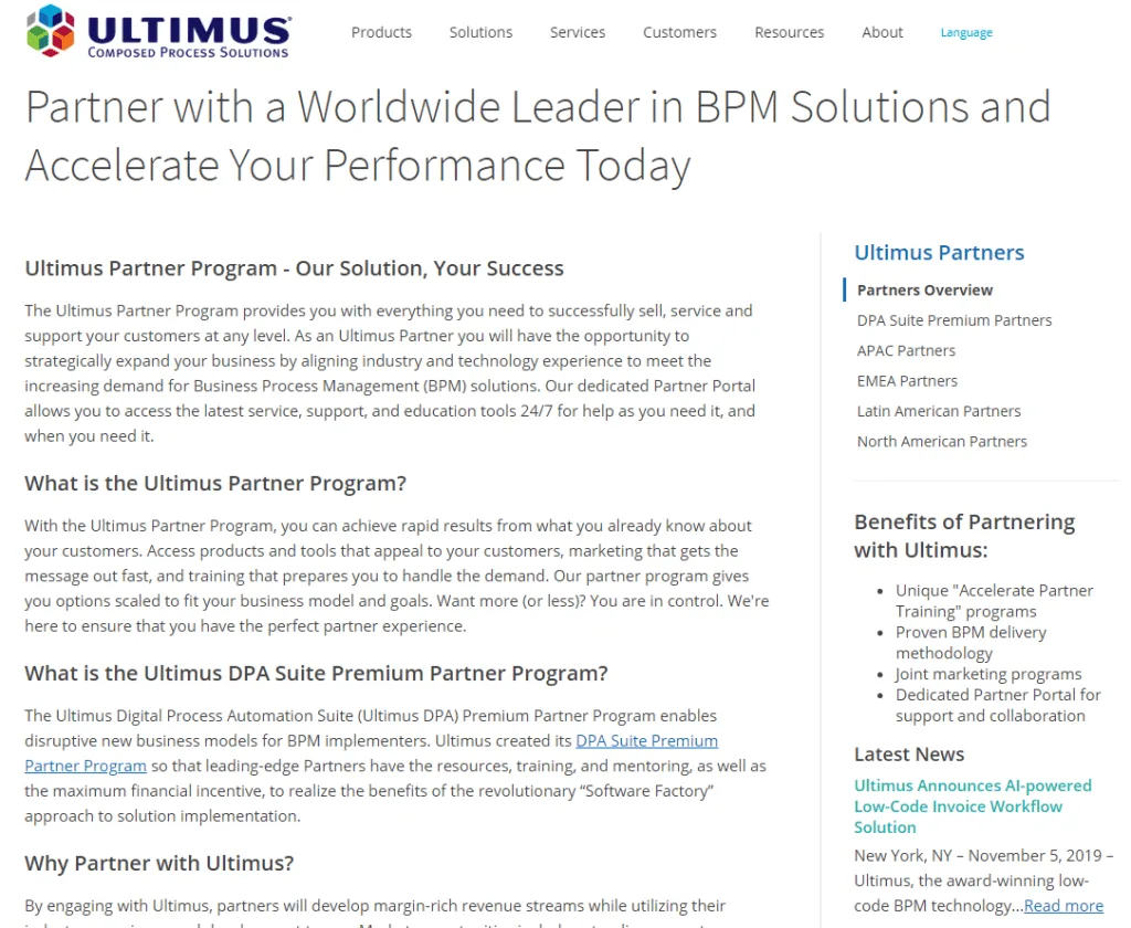 ULTIMUS and BPM Solutions