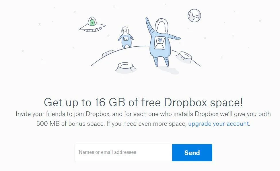 dropbox free 16GB