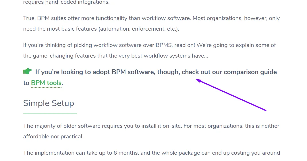 content improvement example via custom CSS
