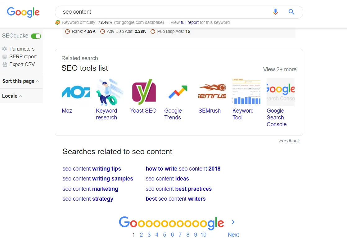 lsi keywords on google