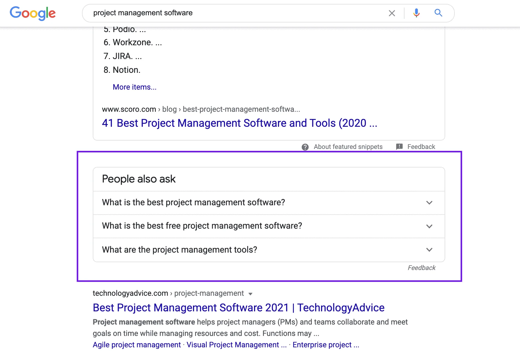 People also ask Google Panel