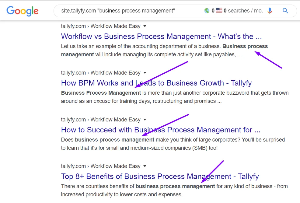 google search business process management 