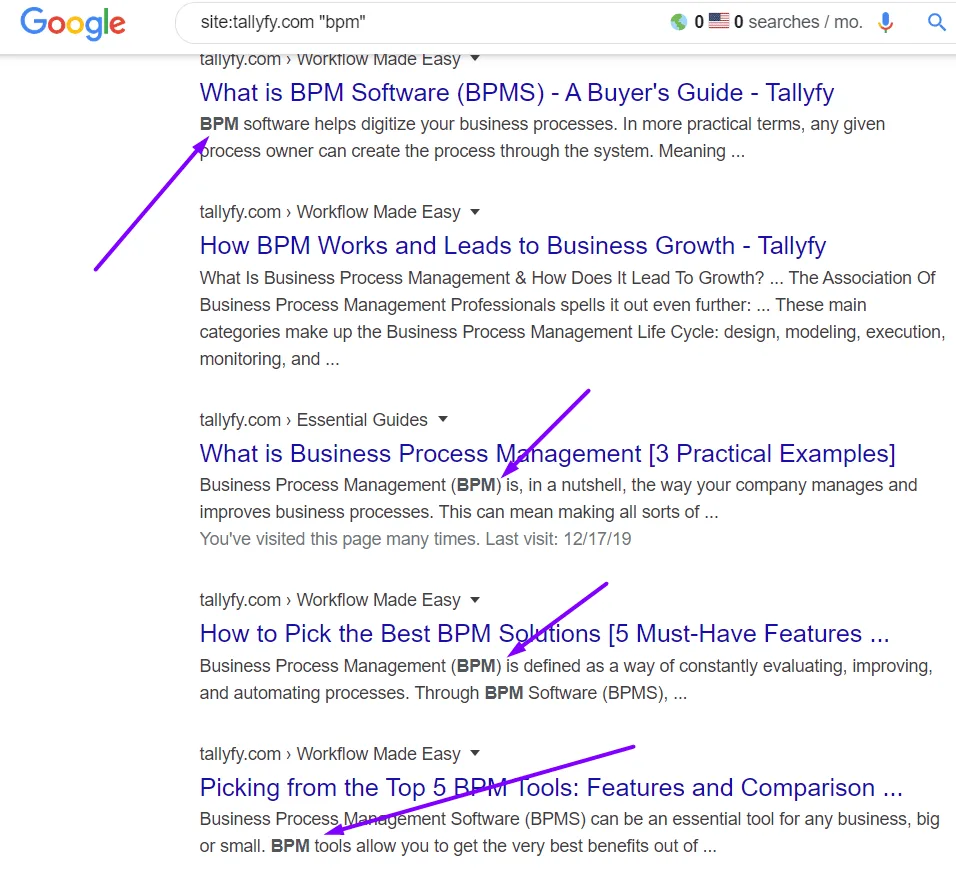 google search bpm