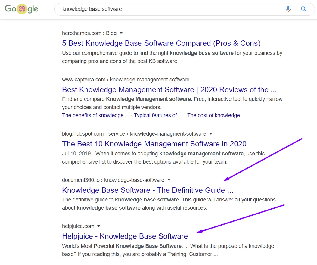 google search knowledge base software 