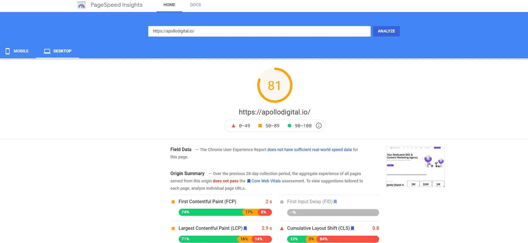 Google PageSpeed Insights