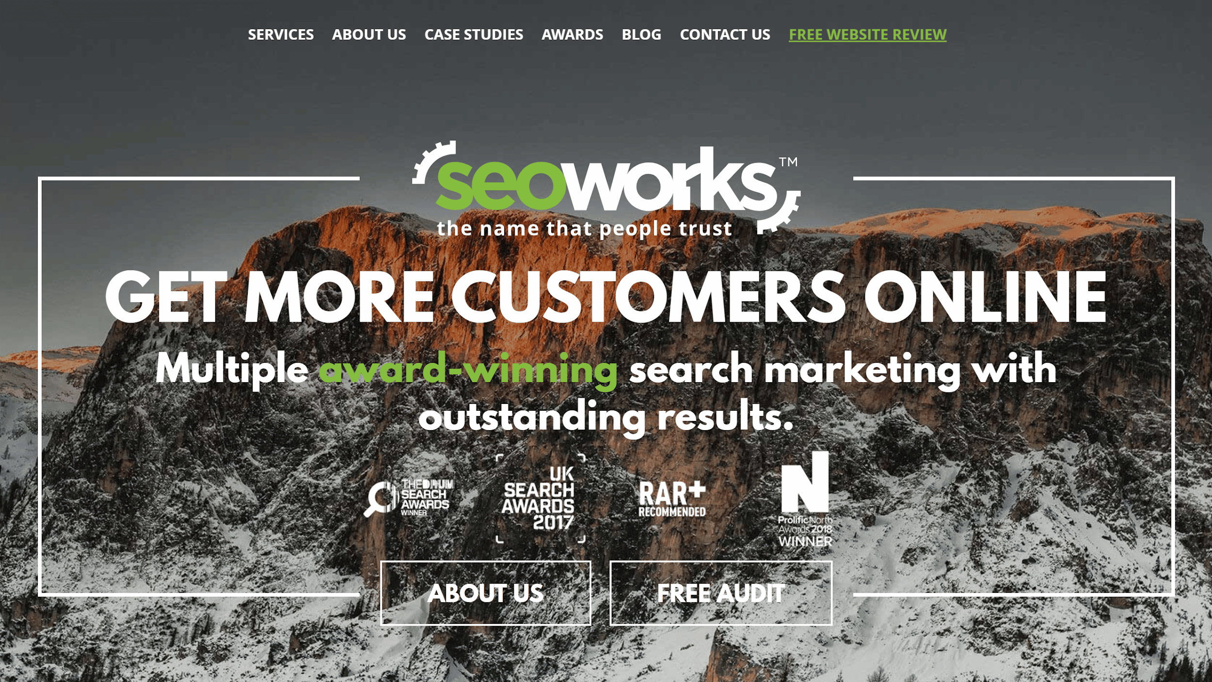 SEO Works website homepage
