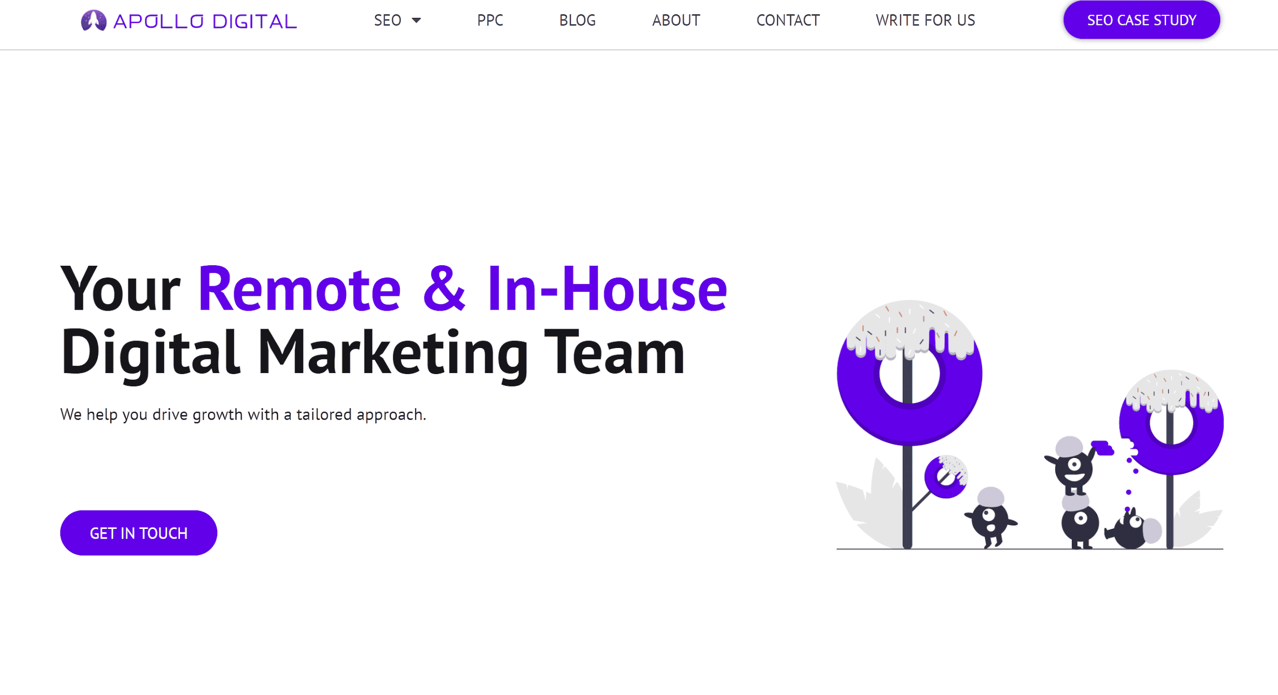 Apollo Digital B2B Marketing Agency website homepage