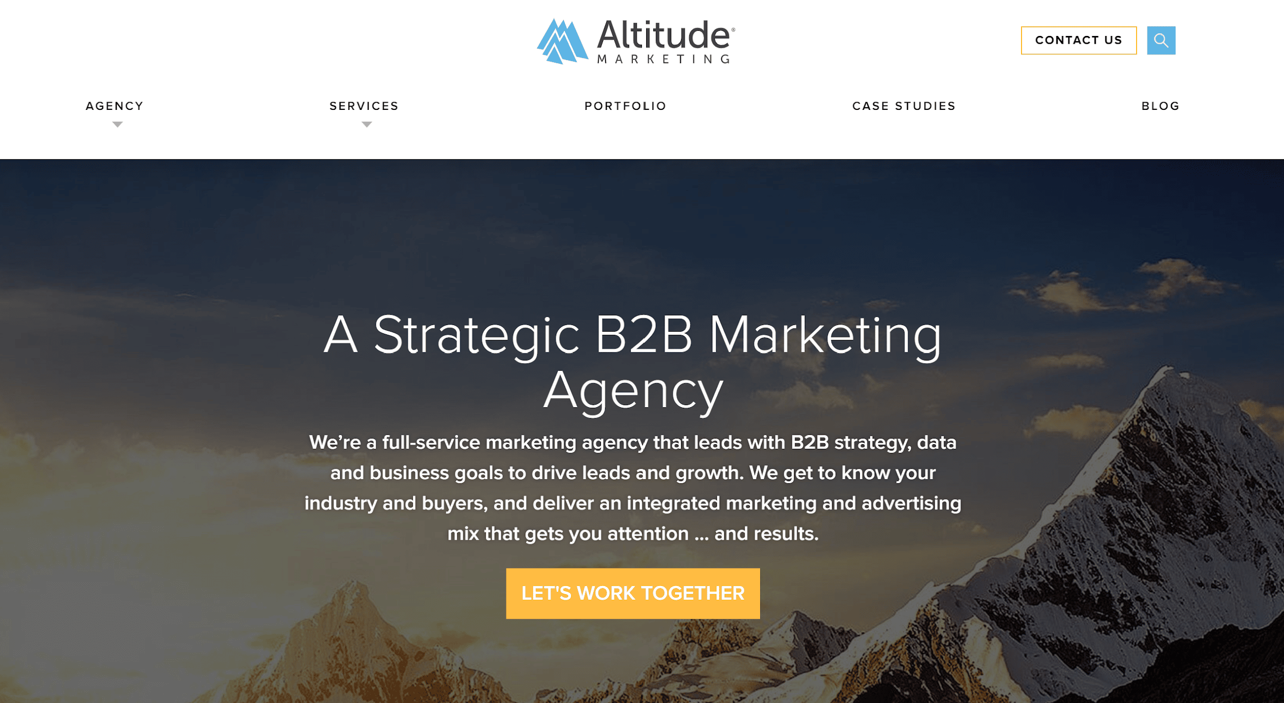 Altitude Marketing website homepage
